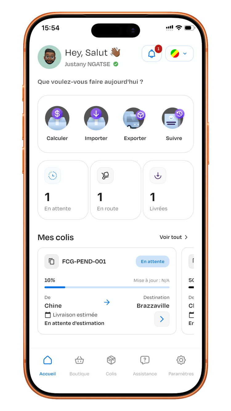 Application Fournisseur CG sur iOS