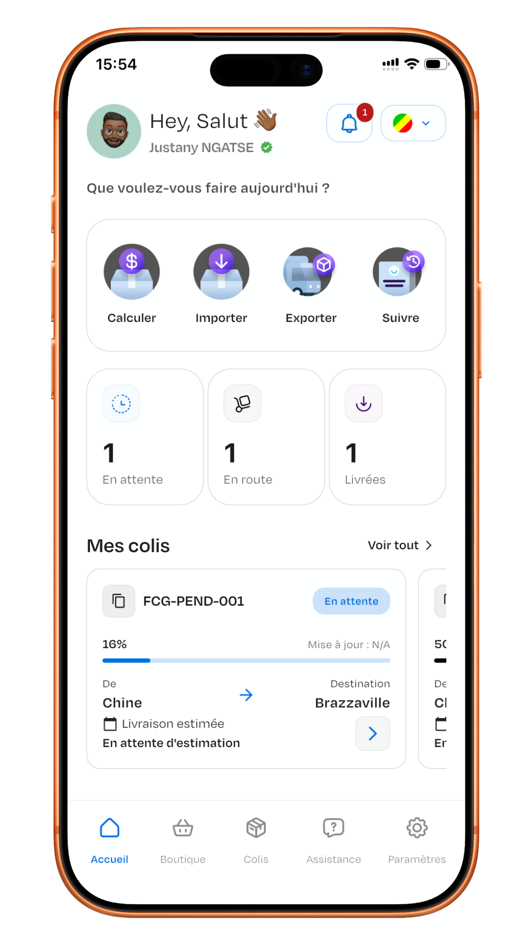 Application iOS Fournisseur CG